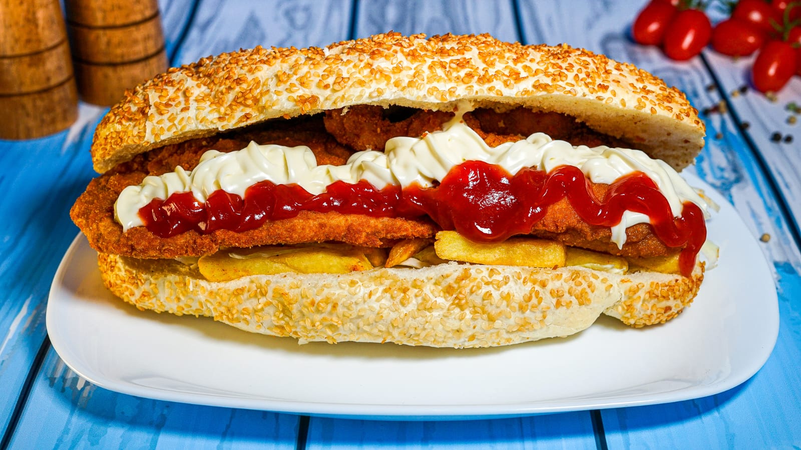 Sandwich cu piept de pui